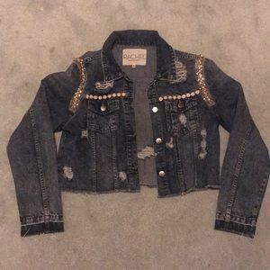 Beaded Rachel Roy denim jacket